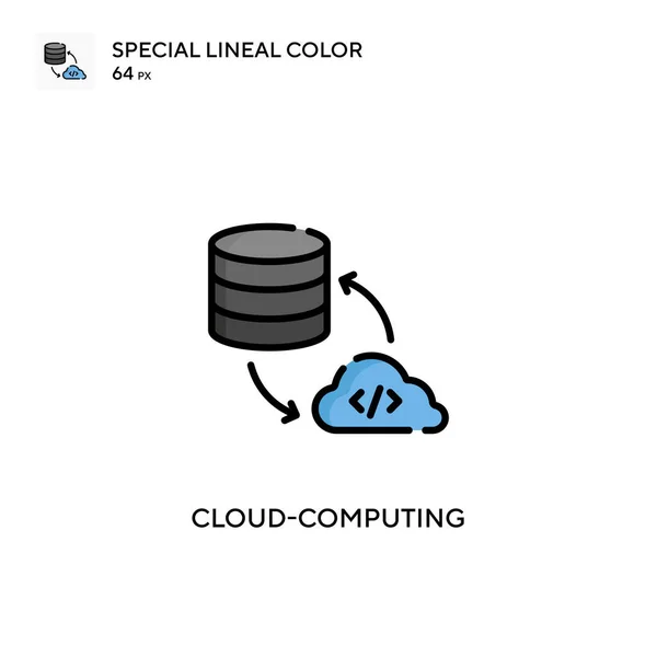 Cloud Computing Eenvoudig Vectoricoon Perfecte Kleur Modern Pictogram Bewerkbare Slag — Stockvector