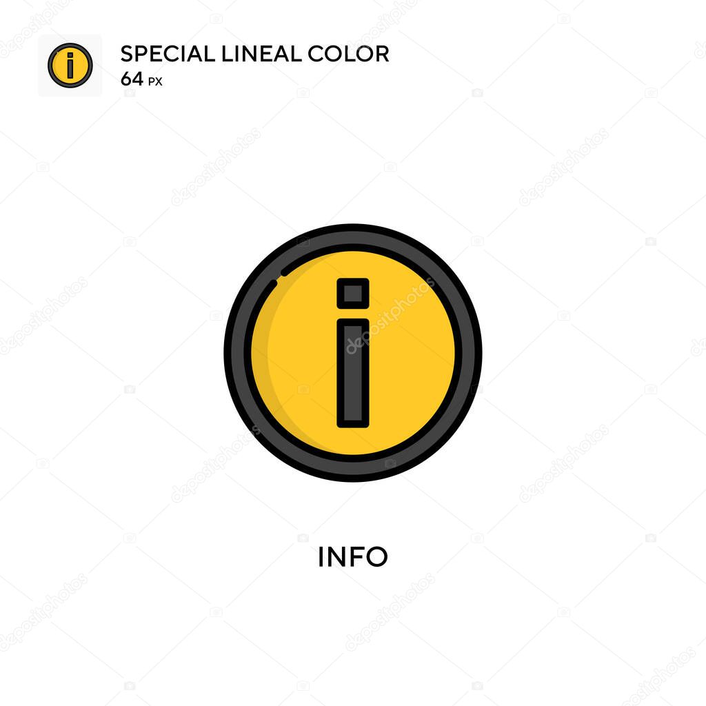 Info Simple vector icon. Perfect color modern pictogram on editable stroke.
