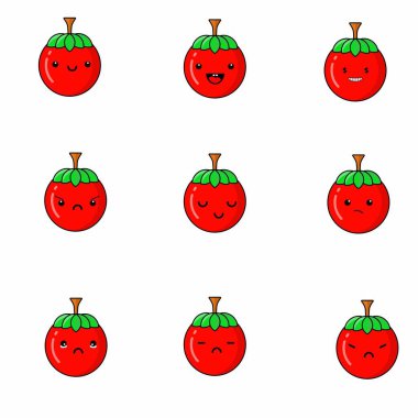 Domates _ emogi 'nin illüstrasyon vektör grafiği içecek ürünleri ve beslenme için iyidir