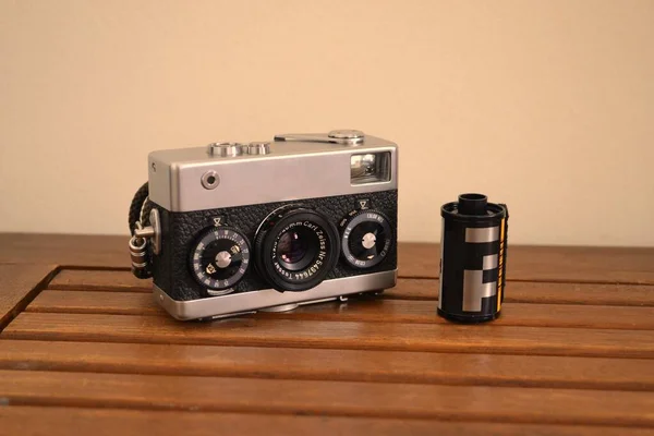 Oude Vintage Analoge Fotocamera 35Mm — Stockfoto