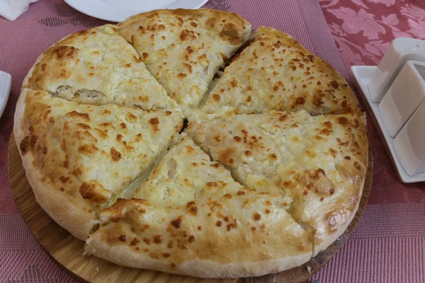 Khachapuri Brot Mit Käse Gebacken Ein Gericht Kaukasischer Küche Fotografie — Stockfoto