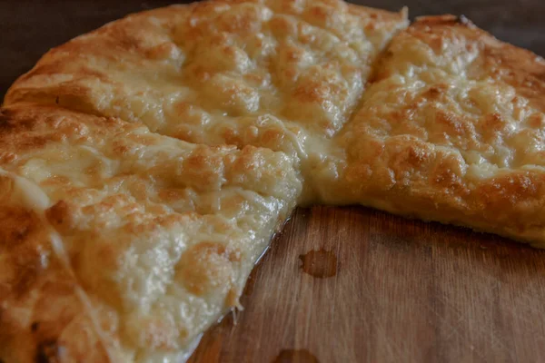 Pizza Met Kaas Warme Tortilla Met Kaas Khachapuri Kaukasische Keuken — Stockfoto