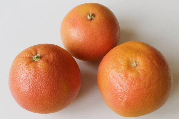 Fresh Grapefruit White Background Studio Shot — Stock Photo, Image