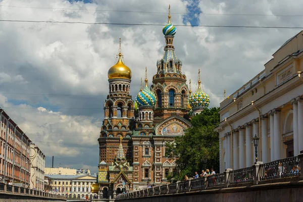 Petersburg Ryssland Juli 2017 Uppståndelsens Katedral Frälsarens Ortodoxa Kyrka Spillt — Stockfoto