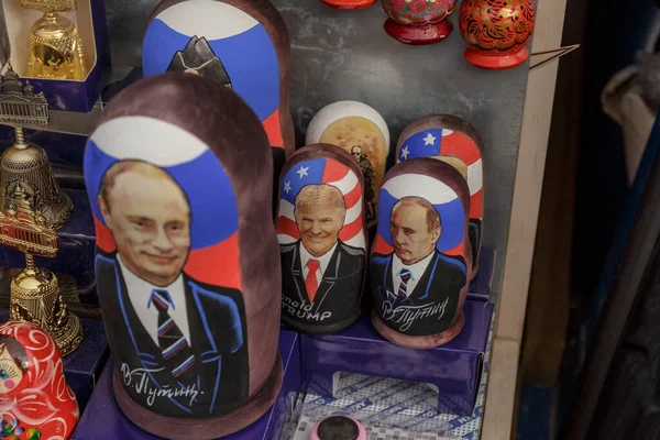Saint Petersburg Russia August 2017 Sale Souvenirs Doll Donald Trump — Stock Photo, Image