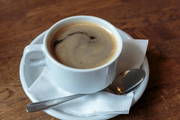 Deliciosa Xícara Café Americano Pausa Para Negócios — Fotografia de Stock