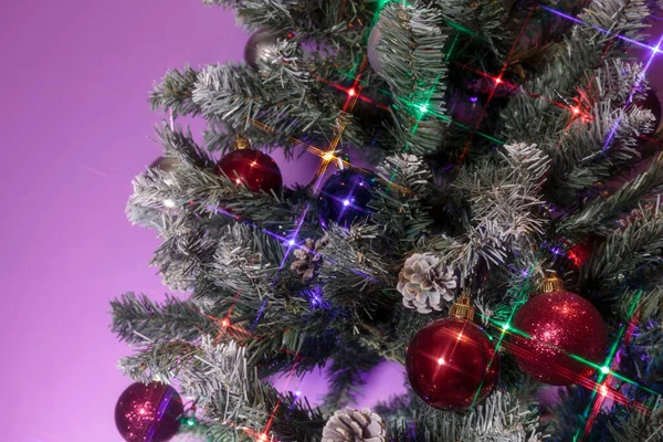 Fechar Ornamentos Árvore Natal — Fotografia de Stock