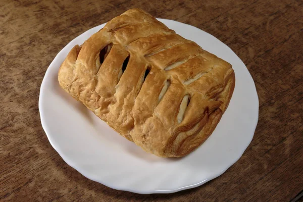 Pie Puff Pastry Berry Filling — Stock Photo, Image