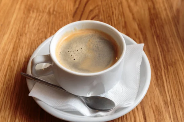 Uma Chávena Café Para Almoço Negócios Ninguém Isolado — Fotografia de Stock