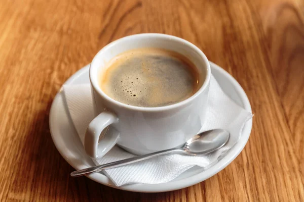 Una Taza Café Para Almuerzo Negocios Nadie Aislado — Foto de Stock