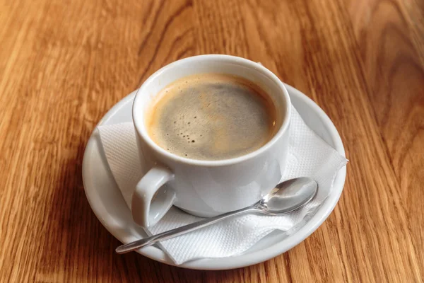 Uma Chávena Café Para Almoço Negócios Ninguém Isolado — Fotografia de Stock
