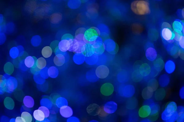 Kolorowe Abstrakcyjne Tło Fioletowe Niebieskie Bokeh 2019 Rok — Zdjęcie stockowe
