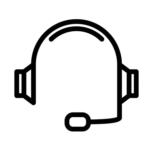 Headset Symbol Auf Weißem Hintergrund Vektor Illustration — Stockvektor