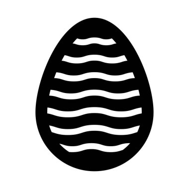  Beyaz arkaplanda Paskalya simgesi, vektör illüstrasyonu