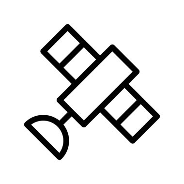 Uydu uzayı simgesi, vektör illüstrasyonu