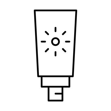 Güneş Sütü simgesi, vektör illüstrasyonu