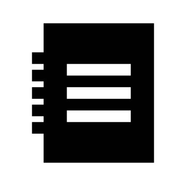 Not defteri simgesi, vektör illüstrasyonu