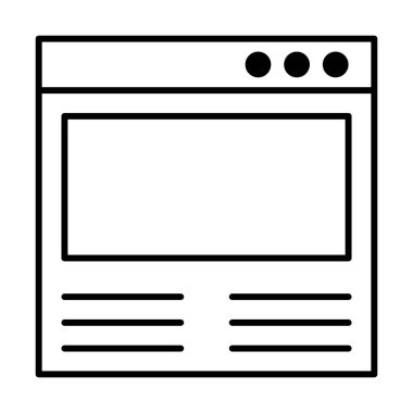 Web tasarım simgesi, vektör illüstrasyonu 