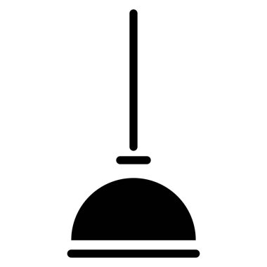 Beyaz arkaplanda tuvalet pompası simgesi, vektör illüstrasyonu