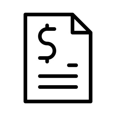 Beyaz arkaplanda Bill Finans simgesi, vektör illüstrasyonu 