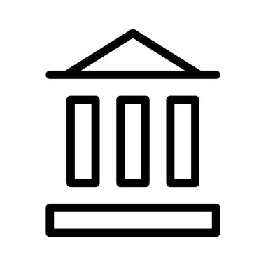 Hükümet Bankası simgesi, vektör illüstrasyonu