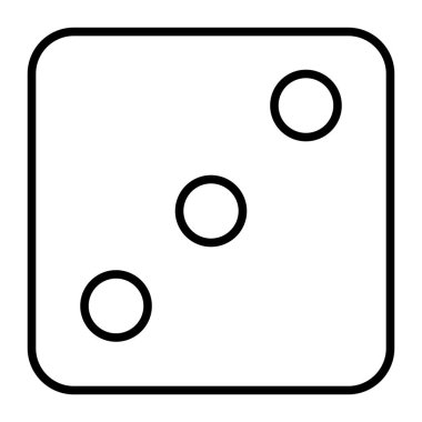Dice simgesi, vektör illüstrasyonu