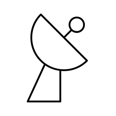 Uydu uzayı simgesi, vektör illüstrasyonu