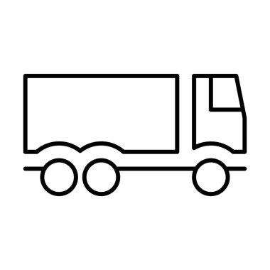 kamyon simgesi, vektör illüstrasyonu  