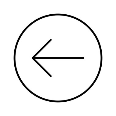 Sol Ok simgesi, vektör