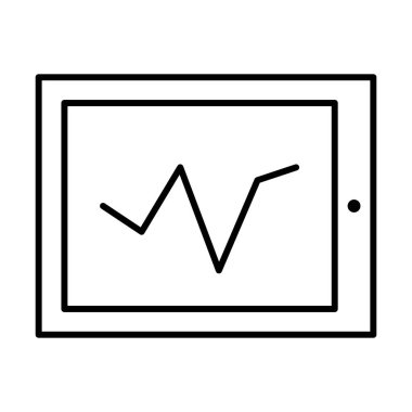 İstatistik analiz simgesi, vektör illüstrasyonu