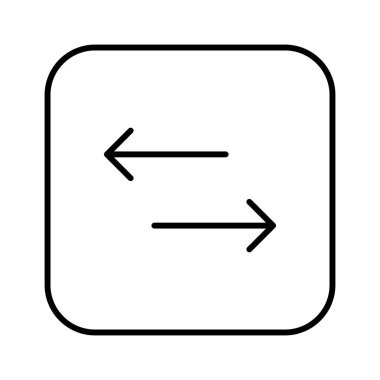 sync Straight Arrow simgesi, vektör illüstrasyonu 