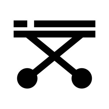 Yatak Ambülansı simgesi, vektör illüstrasyonu