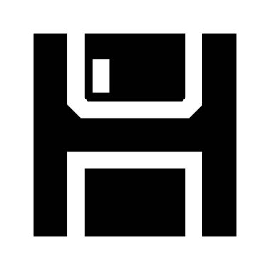 Disk simgesi, vektör çizimi