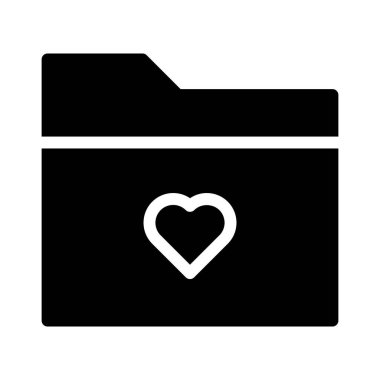 Beyaz arkaplanda kalp simgesi olan dizin, vektör illüstrasyonu