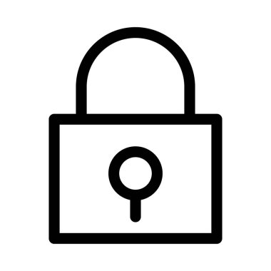 Beyaz arkaplanda kilitli kilit simgesi, vektör illüstrasyonu