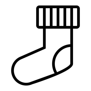 Noel Çorabı simgesi, vektör illüstrasyonu