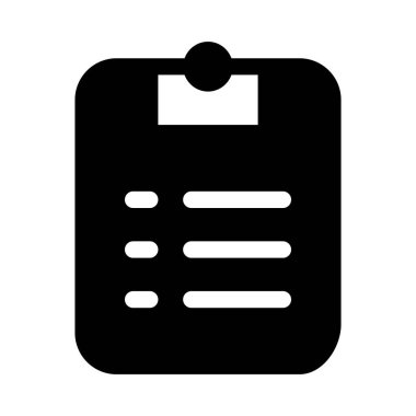 Beyaz arkaplan üzerindeki kontrol listesi simgesi, vektör illüstrasyonu