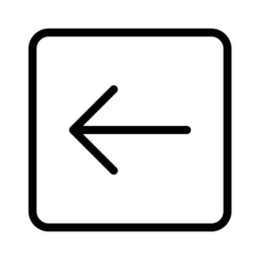 Backarrow simgesi, vektör illüstrasyonu