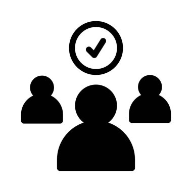 Grup Dikkat simgesi, vektör illüstrasyonu