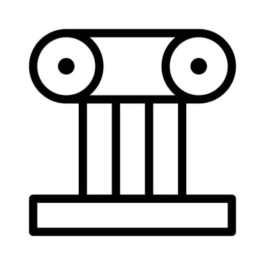  Temple City simgesi, vektör illüstrasyonu 