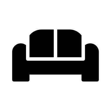 Koltuk simgesi, vektör illüstrasyonu