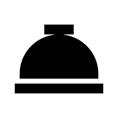 Beyaz arkaplanda alarm simgesi, vektör illüstrasyonu