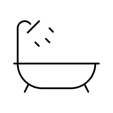 Banyo simgesi, vektör illüstrasyonu