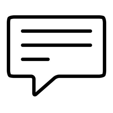 Sohbet servisi simgesi, vektör illüstrasyonu