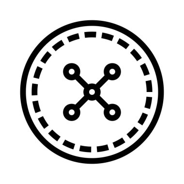 Rulet simgesi, vektör illüstrasyonu 