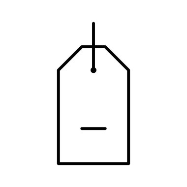 Alışveriş sembolü, Etiket Silme simgesi, vektör illüstrasyonu