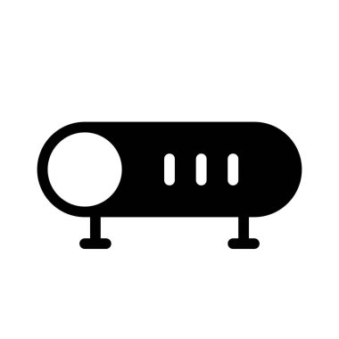 Projektör simgesi, vektör illüstrasyonu