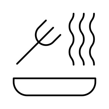 Spagetti simgesi, vektör illüstrasyonu