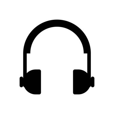 kulaklık simgesi, vektör illüstrasyonu