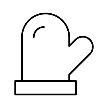 Eldiven simgesi, vektör illüstrasyonu